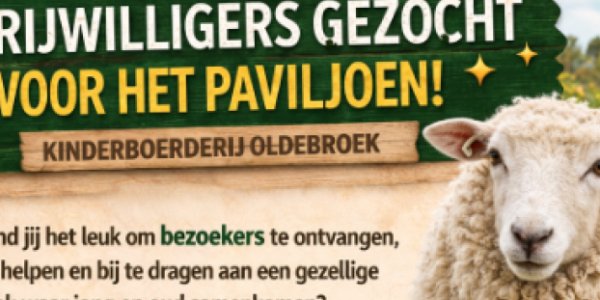 Foto: Vrijwilligers gezocht voor paviljoen Kinderboerderij Oldebroek